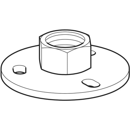 Geberit Vertriebs - Set Grundplatte eckig 3-Loch 1/2 mit Gewindemuffe G 1/2 d70xH:1,9 362.839