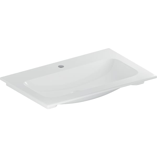 Geberit Vertriebs - iCon Light Möbelwaschtisch 75x48cm mit Hahnloch, ohne Ül., weiß, KeraTect