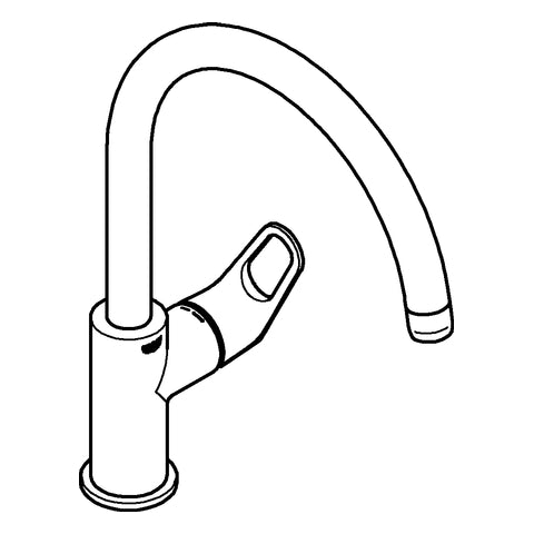 Grohe - EH-SPT-Batterie BAUFLOW 31538 hoher Auslauf GROHE ZERO chrom