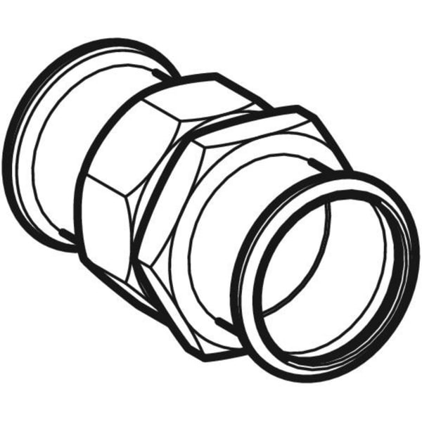 Geberit Vertriebs - Niro Verschraubung flachd. Durchmesser: 54mm, # 35326