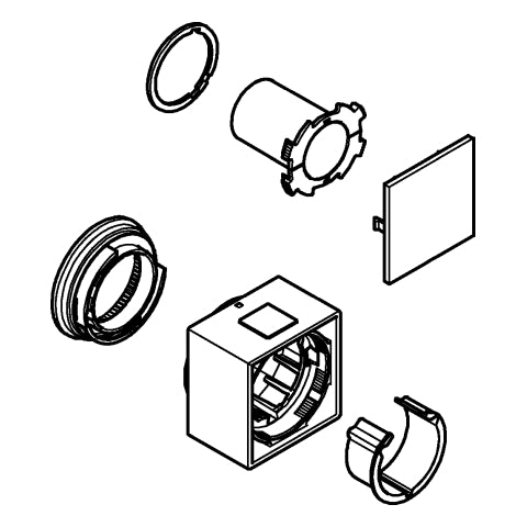 Grohe - Temperaturwählgriff 49091 eckig für THM-Fertigmontagesets chrom