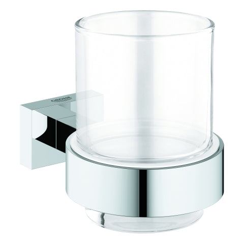 Grohe - Glas mit Halter ESSENTIALS CUBE 40755 chrom