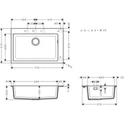 Hansgrohe - Einbauspüle 660 S510-F660 GS