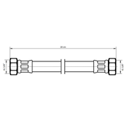 NEOPERL - NEOFLEX Panzerschlauch DN 8 IG x IG 3/8 X 3/8 20 CM