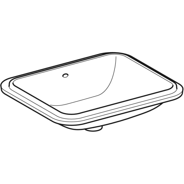 Geberit Vertriebs - Unterbau-WT VARIFORM, rechteckig 500x400mm, o. Hl., m. Ül., weiß, Tect