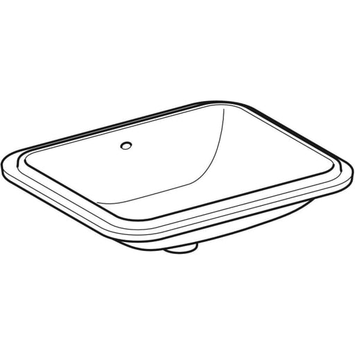 Geberit Vertriebs - Unterbau-WT VARIFORM, rechteckig 500x400mm, o. Hl., m. Ül., weiß, Tect
