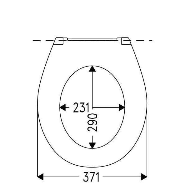 Hamberger Sanitary - WC-Sitz Baltic 88 A mit Edelstahl-FastFixmutter weiß