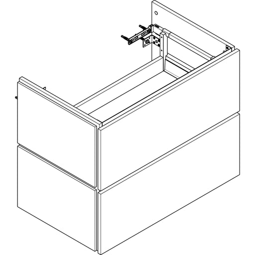 Hansgrohe - WTU 780x470mm 2 Schubkästen f. WT schiefergrau matt