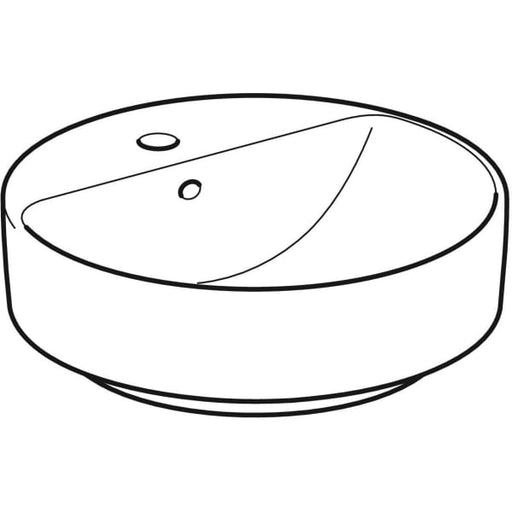 Geberit Vertriebs - Aufsatz-WT VARIFORM, rund, d:450mm mit Hahnloch, m. Ül., weiß, KeraTect