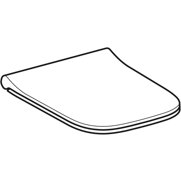 Geberit Vertriebs - WC-Sitz SMYLE Square, schmales Design Sandwichf., m.Absenka.,QuickRelease weiß