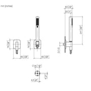 Dornbracht - Schlauchbrausegarn. LISSE 27802845 platin gebürstet