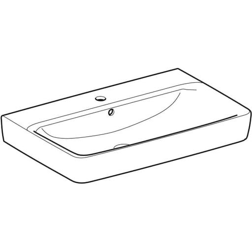 Geberit Vertriebs - RENOVA Plan Waschtisch, 75x48cm m. Hl., m. Ül., weiß, NEU