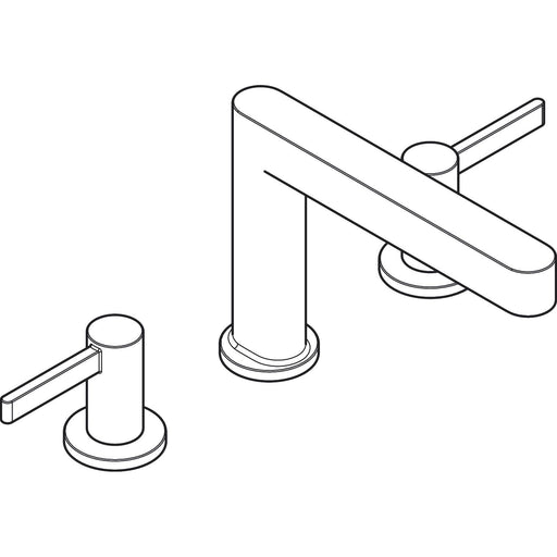 Hansgrohe - 3-Loch Waschtischarmatur 110 FINORIS mit Push-Open Ablaufgarnitur chrom