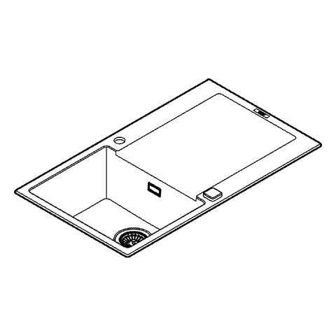 Grohe - Kompositspüle K500 31644 1 Becken 860x500mm mit ATF re/li granit schwarz