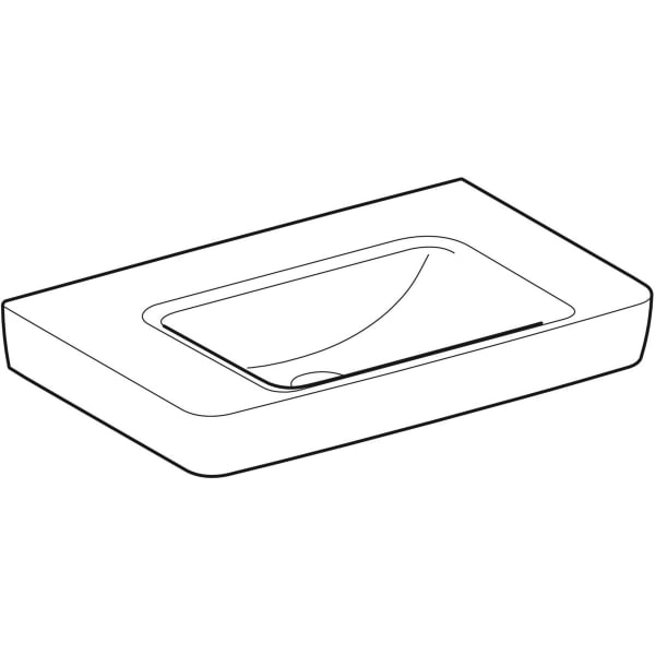 Geberit Vertriebs - RENOVA Plan WT mit Ablagefl., 75x48cm o. Hl., o. Ül., weiß, NEU