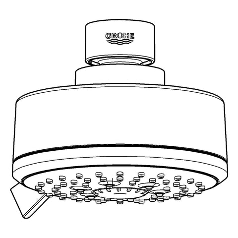 Grohe - Kopfbrause Tempesta C 100 27591 4 Strahlarten 9,5 l/min chrom