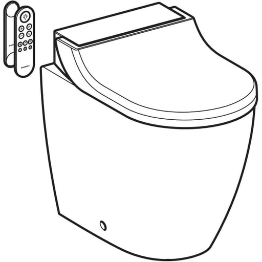 Geberit Vertriebs - WC-Komplettanlage AQUACLEAN Tuma Stand-WC Glas weiß