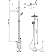 Ideal Standard - Duschsystem für AP-Armatur IDEALRAIN A5691 chrom