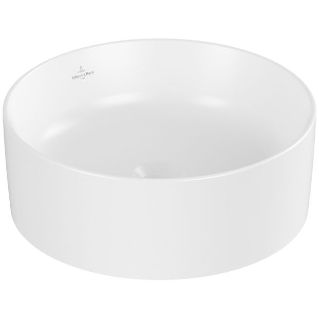 VILLEROY & BOCH - Aufsatzwaschtisch COLLARO 4A1840 400mmDurchmesser Rund Stone White C
