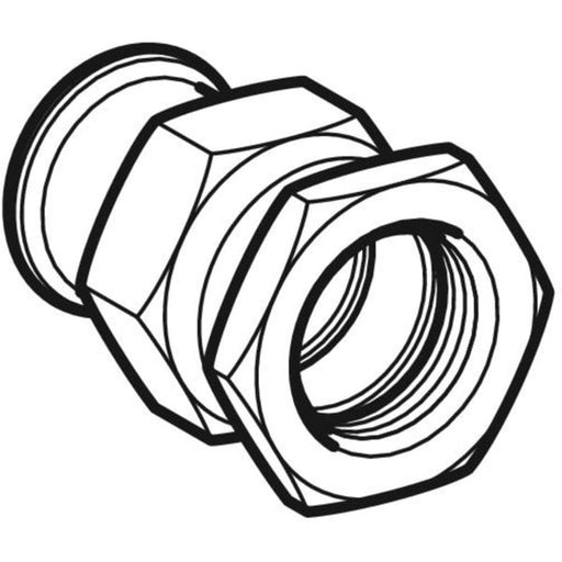 Geberit Vertriebs - C-Stahl Verschraubung, verzinkt flachdichtend, Du:22 - 1 IG, # 25305