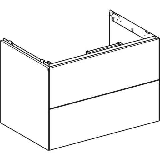 Geberit Vertriebs - ONE Unterschrank für WT/-Platte 2 Schubl., 74x50,4x47cm, weiß matt