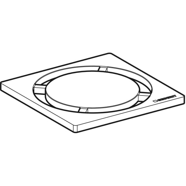 Geberit Vertriebs - Designrost Circle, 8 x 8 cm