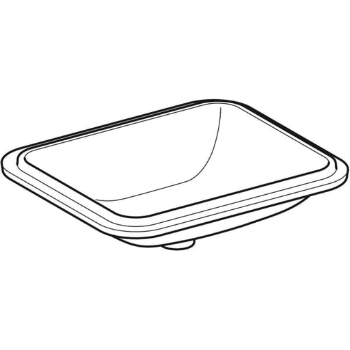 Geberit Vertriebs - Unterbau-WT VARIFORM, rechteckig 500x400mm, o. Hl., o. Ül., weiß, Tect