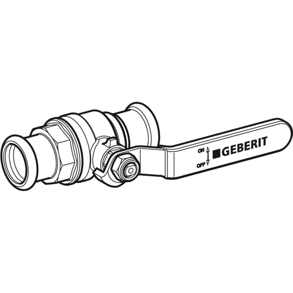 Geberit Vertriebs - C-Stahl Kugelhahn mit Pressmuffe Durchmesser: 28mm, # 94925