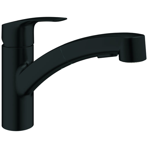 Grohe - EH-SPT-Batterie Eurosmart 30305_1 fl. Auslauf azb. Dual-Spülb. matte black