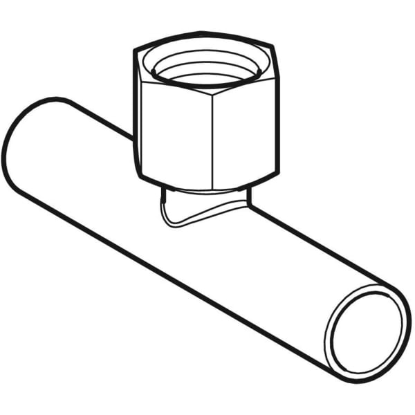 Geberit Vertriebs - Mapress C-Stahl T-Stück mit IG und Einschubenden d35-Rp1/2-35 verzinkt