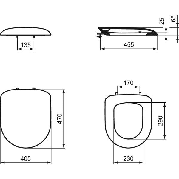 Ideal Standard - WC-Sitz TIZIO K7015 weiß