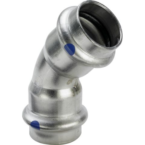 Viega - Bogen 45 Grad SANPRESS Inox 2326LF labsfrei 28mm