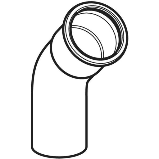 Geberit - C-Stahl Bogen I/A 76,1mm, verz. 1 Einsteckende, 45 Grad, # 20709