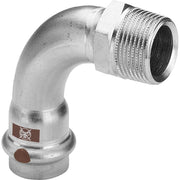Viega - Bogen 90 Grad TEMPONOX 1714 AG 18mm x 1/2AG Stahl nichtrostend