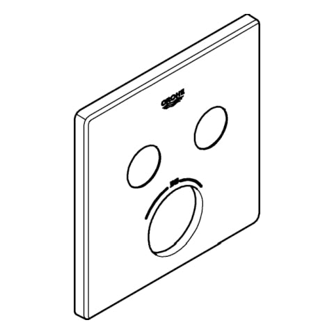 Grohe - Rosette 49039 für SmartControl UP-THM mit 2 ASV supersteel
