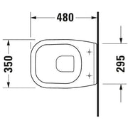 Duravit - Wand-WC D-CODE Compact 480mm 221109 Tiefspüler, weiß