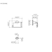 Dornbracht - Papierrollenhalter mit Deckel TARA 83510892 messing gebürstet
