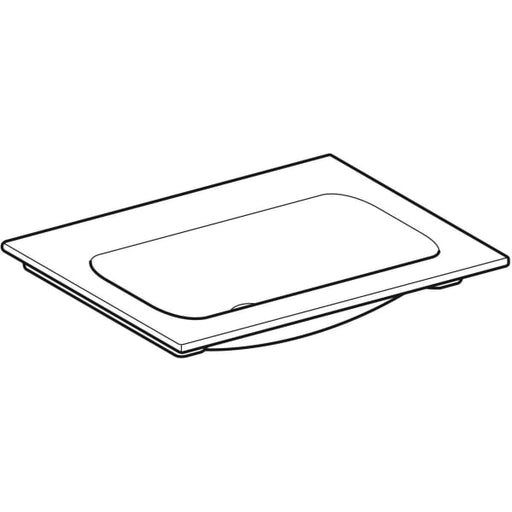 Geberit Vertriebs - Möbelwaschtisch ICON 60x48cm ohne Hahnloch, ohne Ül., weiß, KeraTect