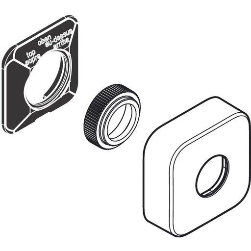 Hansgrohe - Rosette ECOSTAT E Thermostat Aufputz chrom