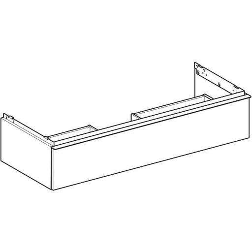 Geberit Vertriebs - iCon Unterschrank für WT, 1 Schubl. 118,4x24,7x47,6cm, Nussbaum hi./Gr. Lava
