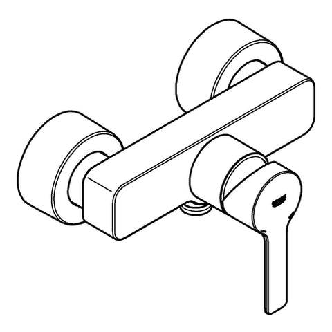 Grohe - EH-Brausebatterie LINEARE 33865 Wandmontage supersteel