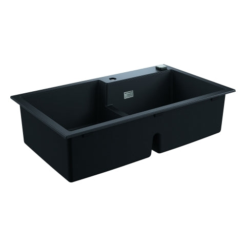 Grohe - Kompositspüle K500 31649 2 Becken 860x500mm re/li granit schwarz
