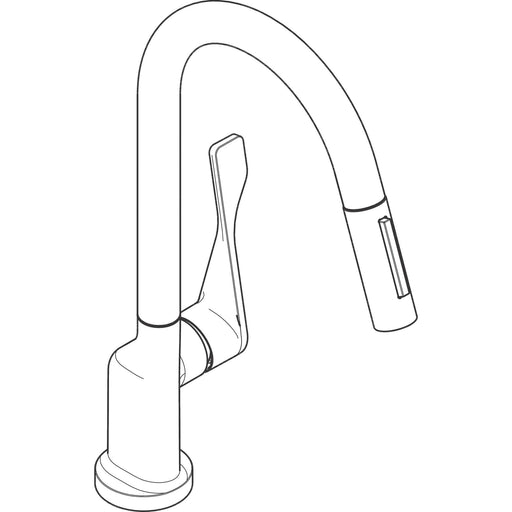 Hansgrohe - Spültischmischer Axor Citterio mattschwarz mit Ausziehbrause