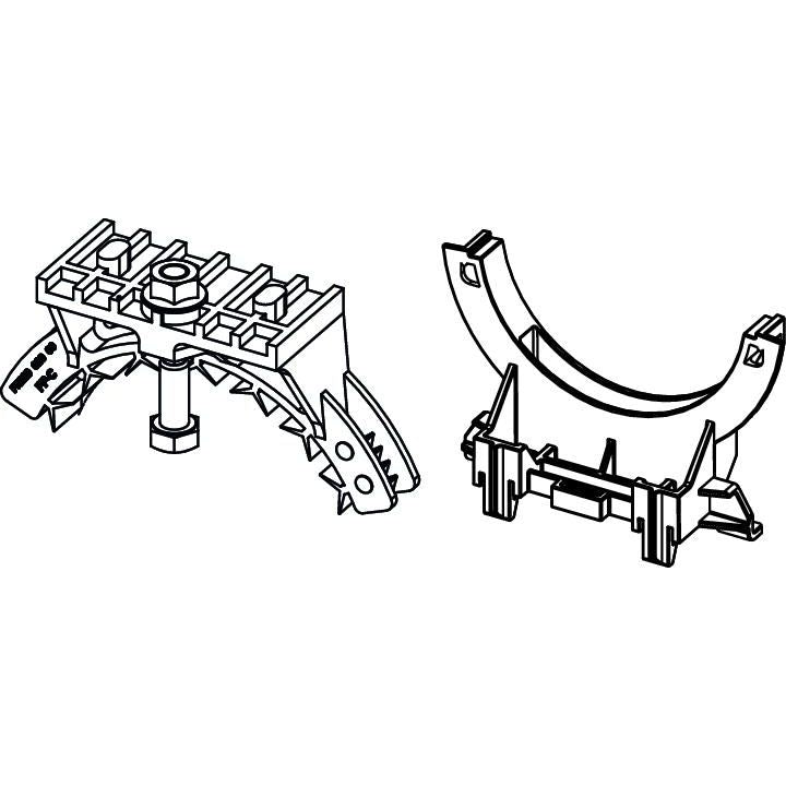 TECE SE - WC-Ablaufbogenhalter für 8 cm WC-Modul, clipbar