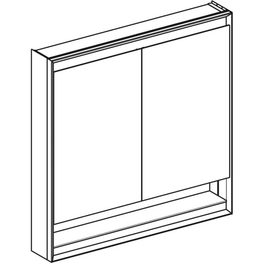 Geberit Vertriebs - ONE Spiegelschrank mit Ni/Comf.Light 2 Türen, AP-Mont., 90x90x15cm, weiß
