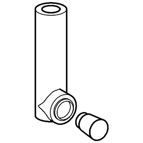 Grohe - Wandeinbau-Spülrohr 43908 komplett zu Wandeinbau-Spülkasten 280mm lang