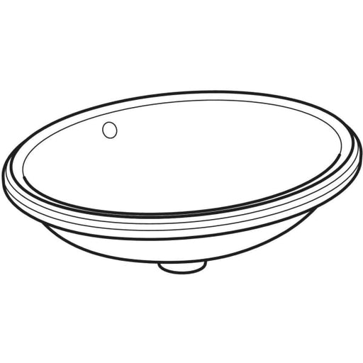 Geberit Vertriebs - Unterbau-WT VARIFORM, oval, 500x400mm o. Hl., mit Überlauf, weiß, KeraTect