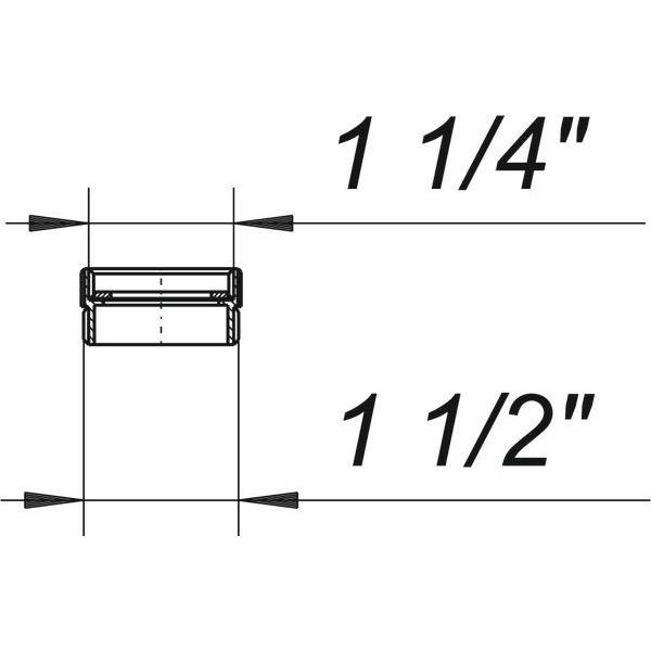 Dallmer - Reduzier-und Distanzring, 1 1/4 x1 1/2