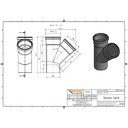 Gebr. Ostendorf - Safe Abzweig DN/OD 90/90 45Grad