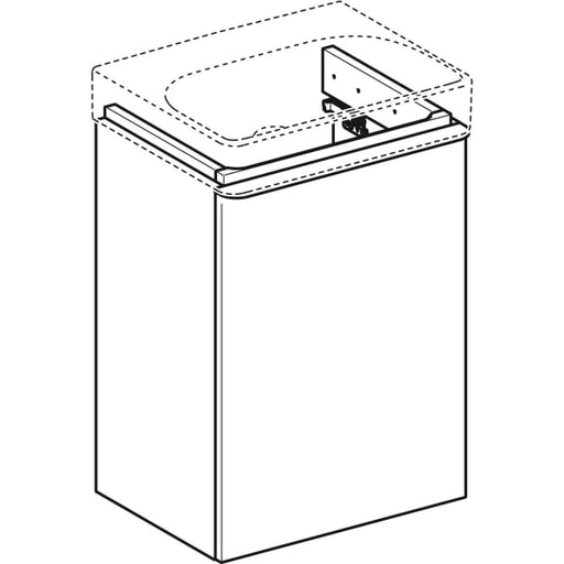 Geberit Vertriebs - Smyle Square US für HWB, m. 1 Tür re 44,2x61,7x35,6cm, weiß